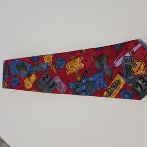 FloRence & K Inc Polyester Red Rivers Gum & more Theme Necktie